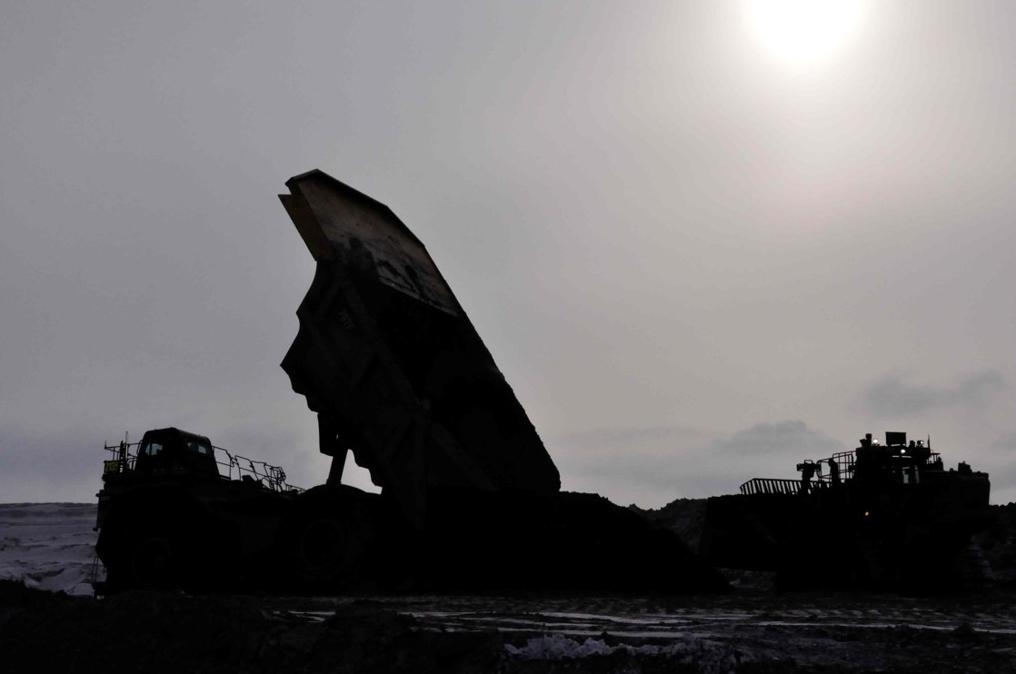 Truck Dozer Siloette